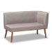 Baxton Studio Odessa Mid-Century Modern Grey Fabric Upholstered and Walnut Brown Finished 2-Piece Wood Dining Nook Banquette Set - BSOBBT8054-Grey/Walnut-2PC SF Bench