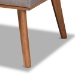 Baxton Studio Odessa Mid-Century Modern Grey Fabric Upholstered and Walnut Brown Finished 2-Piece Wood Dining Nook Banquette Set - BSOBBT8054-Grey/Walnut-2PC SF Bench