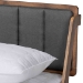 Baxton Studio Helsa Mid-Century Modern Dark Grey Fabric Upholstered and Walnut Finished Full Size Platform Bed - BSOMG0047-5-Dark Grey/Ash Walnut-Full