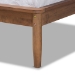 Baxton Studio Helsa Mid-Century Modern Dark Grey Fabric Upholstered and Walnut Finished Full Size Platform Bed - BSOMG0047-5-Dark Grey/Ash Walnut-Full