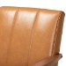 Baxton Studio Nikko Mid-century Modern Tan Faux Leather Upholstered and Walnut Brown finished Wood Lounge Chair - BSOBBT8011A2-Tan Chair