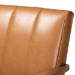 Baxton Studio Nikko Mid-century Modern Tan Faux Leather Upholstered and Walnut Brown finished Wood Loveseat - BSOBBT8011A2-Tan Loveseat
