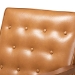 Baxton Studio Sorrento Mid-Century Modern Tan Faux Leather Upholstered and Walnut Brown Finished Wood Lounge Chair - BSOBBT8013-Tan Chair