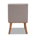 Baxton Studio Odessa Mid-Century Modern Grey Fabric Upholstered and Walnut Brown Finished Wood Dining Chair - BSOBBT8054-Grey/Walnut-CC