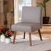 Baxton Studio Odessa Mid-Century Modern Grey Fabric Upholstered and Walnut Brown Finished Wood Dining Chair - BSOBBT8054-Grey/Walnut-CC