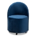 Baxton Studio Bethel Glam and Luxe Navy Blue Velvet Fabric Upholstered Rolling Accent Chair - BSOWS-52226-Navy Blue Velvet-CC