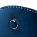 Baxton Studio Bethel Glam and Luxe Navy Blue Velvet Fabric Upholstered Rolling Accent Chair - BSOWS-52226-Navy Blue Velvet-CC