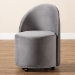 Baxton Studio Bethel Glam and Luxe Grey Velvet Fabric Upholstered Rolling Accent Chair - BSOWS-52226-Grey Velvet-CC