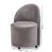 Baxton Studio Bethel Glam and Luxe Grey Velvet Fabric Upholstered Rolling Accent Chair - BSOWS-52226-Grey Velvet-CC