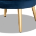 Baxton Studio Baptiste Glam and Luxe Navy Blue Velvet Fabric Upholstered and Gold Finished Wood Accent Chair - BSOWS-14056-Navy Blue Velvet/Gold-CC