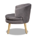 Baxton Studio Baptiste Glam and Luxe Grey Velvet Fabric Upholstered and Gold Finished Wood Accent Chair - BSOWS-14056-Grey Velvet/Gold-CC