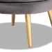 Baxton Studio Baptiste Glam and Luxe Grey Velvet Fabric Upholstered and Gold Finished Wood Accent Chair - BSOWS-14056-Grey Velvet/Gold-CC