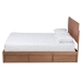 Baxton Studio Aras Modern and Contemporary Transitional Ash Walnut Brown Finished Wood Full Size 3-Drawer Platform Storage Bed - BSOAras-Ash Walnut-Full