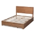 Baxton Studio Aras Modern and Contemporary Transitional Ash Walnut Brown Finished Wood Full Size 3-Drawer Platform Storage Bed - BSOAras-Ash Walnut-Full