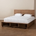 Baxton Studio Tamsin Modern Transitional Ash Walnut Brown Finished Wood King Size 4-Drawer Platform Storage Bed with Built-In Shelves - BSOTamsin-Ash Walnut-King