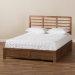 Baxton Studio Piera Modern and Contemporary Transitional Ash Walnut Brown Finished Wood Full Size 3-Drawer Platform Storage Bed - BSOPiera-Ash Walnut-Full