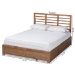 Baxton Studio Piera Modern and Contemporary Transitional Ash Walnut Brown Finished Wood Full Size 3-Drawer Platform Storage Bed - BSOPiera-Ash Walnut-Full