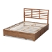 Baxton Studio Piera Modern and Contemporary Transitional Ash Walnut Brown Finished Wood Full Size 3-Drawer Platform Storage Bed - BSOPiera-Ash Walnut-Full