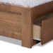 Baxton Studio Piera Modern and Contemporary Transitional Ash Walnut Brown Finished Wood Full Size 3-Drawer Platform Storage Bed - BSOPiera-Ash Walnut-Full