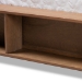 Baxton Studio Alba Modern Transitional Ash Walnut Brown Finished Wood King Size 4-Drawer Platform Storage Bed with Built-In Shelves - BSOAlba-Ash Walnut-King