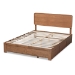 Baxton Studio Eleni Modern and Contemporary Transitional Ash Walnut Brown Finished Wood Full Size 3-Drawer Platform Storage Bed - BSOEleni-Ash Walnut-Full