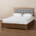 Baxton Studio Lene Modern and Contemporary Transitional Dark Grey Fabric Upholstered and Ash Walnut Brown Finished Wood Full Size 3-Drawer Platform Storage Bed - BSOLene-Dark Grey/Ash Walnut-Full