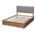 Baxton Studio Lene Modern and Contemporary Transitional Dark Grey Fabric Upholstered and Ash Walnut Brown Finished Wood Full Size 3-Drawer Platform Storage Bed - BSOLene-Dark Grey/Ash Walnut-Full
