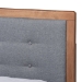 Baxton Studio Lene Modern and Contemporary Transitional Dark Grey Fabric Upholstered and Ash Walnut Brown Finished Wood Full Size 3-Drawer Platform Storage Bed - BSOLene-Dark Grey/Ash Walnut-Full