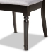 Baxton Studio Jessie Modern and Contemporary Grey Fabric Upholstered and Dark Brown Finished Wood 7-Piece Dining Set - BSOJessie-Grey/Dark Brown-7PC Dining Set