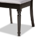 Baxton Studio Lucie Modern and Contemporary Grey Fabric Upholstered and Espresso Brown Finished Wood 2-Piece Dining Chair Set - BSORH333C-Grey/Dark Brown-DC-2PK