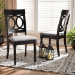 Baxton Studio Lucie Modern and Contemporary Grey Fabric Upholstered and Espresso Brown Finished Wood 2-Piece Dining Chair Set - BSORH333C-Grey/Dark Brown-DC-2PK