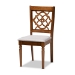 Baxton Studio Renaud Modern and Contemporary Grey Fabric Upholstered and Walnut Brown Finished Wood 7-Piece Dining Set - BSORH332C-Grey/Walnut-DC-7PC Dining Set