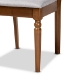 Baxton Studio Renaud Modern and Contemporary Grey Fabric Upholstered and Walnut Brown Finished Wood 7-Piece Dining Set - BSORH332C-Grey/Walnut-DC-7PC Dining Set