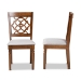 Baxton Studio Renaud Modern and Contemporary Grey Fabric Upholstered and Walnut Brown Finished Wood 2-Piece Dining Chair Set - BSORH332C-Grey/Walnut-DC-2PK