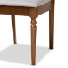 Baxton Studio Renaud Modern and Contemporary Grey Fabric Upholstered and Walnut Brown Finished Wood 2-Piece Dining Chair Set - BSORH332C-Grey/Walnut-DC-2PK