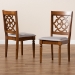 Baxton Studio Renaud Modern and Contemporary Grey Fabric Upholstered and Walnut Brown Finished Wood 2-Piece Dining Chair Set - BSORH332C-Grey/Walnut-DC-2PK