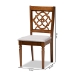 Baxton Studio Renaud Modern and Contemporary Grey Fabric Upholstered and Walnut Brown Finished Wood 2-Piece Dining Chair Set - BSORH332C-Grey/Walnut-DC-2PK