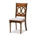 Baxton Studio Lucie Modern and Contemporary Grey Fabric Upholstered and Walnut Brown Finished Wood 7-Piece Dining Set - BSORH333C-Grey/Walnut-DC-7PC Dining Set