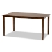 Baxton Studio Lucie Modern and Contemporary Grey Fabric Upholstered and Walnut Brown Finished Wood 7-Piece Dining Set - BSORH333C-Grey/Walnut-DC-7PC Dining Set