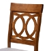 Baxton Studio Lucie Modern and Contemporary Grey Fabric Upholstered and Walnut Brown Finished Wood 7-Piece Dining Set - BSORH333C-Grey/Walnut-DC-7PC Dining Set