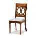 Baxton Studio Jessie Modern and Contemporary Grey Fabric Upholstered and Walnut Brown Finished Wood 7-Piece Dining Set - BSOJessie-Grey/Walnut-7PC Dining Set