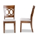 Baxton Studio Lucie Modern and Contemporary Grey Fabric Upholstered and Walnut Brown Finished Wood 2-Piece Dining Chair Set - BSORH333C-Grey/Walnut-DC-2PK
