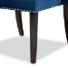 Baxton Studio Lamont Modern Contemporary Transitional Navy Blue Velvet Fabric Upholstered and Dark Brown Finished Wood Wingback Dining Chair - BSOWS-W158-Navy Blue Velvet/Espresso-DC