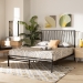 Baxton Studio Jeanette Modern and Contemporary Black Bronze Finished Metal Full Size Platform Bed - BSOTS-Ebba-Black-Full