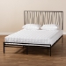Baxton Studio Jeanette Modern and Contemporary Black Bronze Finished Metal Full Size Platform Bed - BSOTS-Ebba-Black-Full
