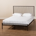 Baxton Studio Jeanette Modern and Contemporary Black Finished Metal Queen Size Platform Bed - BSOTS-Ebba-Black-Queen