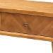 Baxton Studio Mae Mid-Century Modern Natural Brown Finished Wood 2-Drawer Console Table - BSOJY20A151-Console