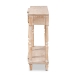 Baxton Studio Hallan Classic and Traditional French Provincial Rustic Whitewashed Oak Brown Finished Wood 3-Drawer Console Table - BSOJY20A075-Natural-Console