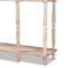 Baxton Studio Hallan Classic and Traditional French Provincial Rustic Whitewashed Oak Brown Finished Wood 3-Drawer Console Table - BSOJY20A075-Natural-Console
