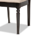 Baxton Studio Ramiro Modern and Contemporary Sand Fabric Upholstered and Dark Brown Finished Wood 7-Piece Dining Set - BSORH336C-Sand/Dark Brown-7PC Dining Set